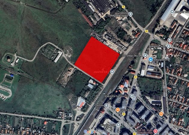 Teren intravilan de vânzare – Zonă Industrială Salonta